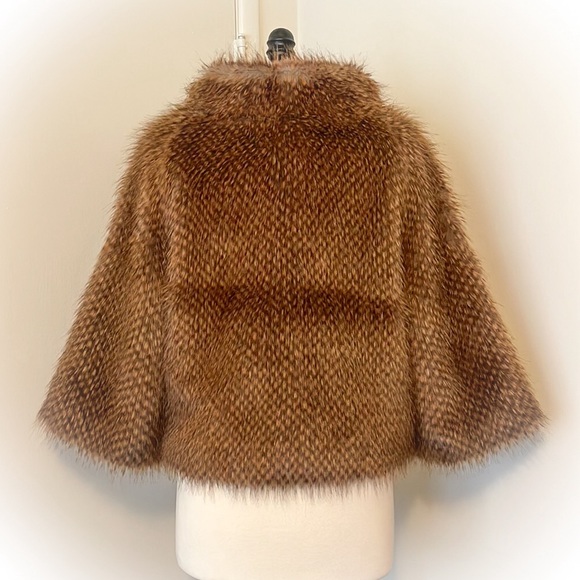 💕Beautiful Brown Burning Torch Faux Fur Coat💕 - Picture 3 of 7